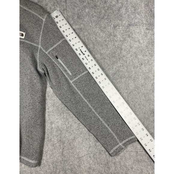 The North Face Sweater Mens Large Grey Fleece Lining 1/4 Zip Outdoors Hiking - Picture 4 of 11